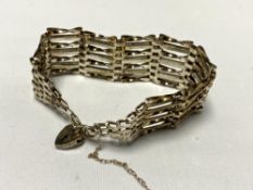 A silver gate bracelet