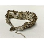 A silver gate bracelet