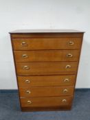 A 20th century six drawer chest