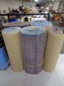 Five rolls of hall carpet