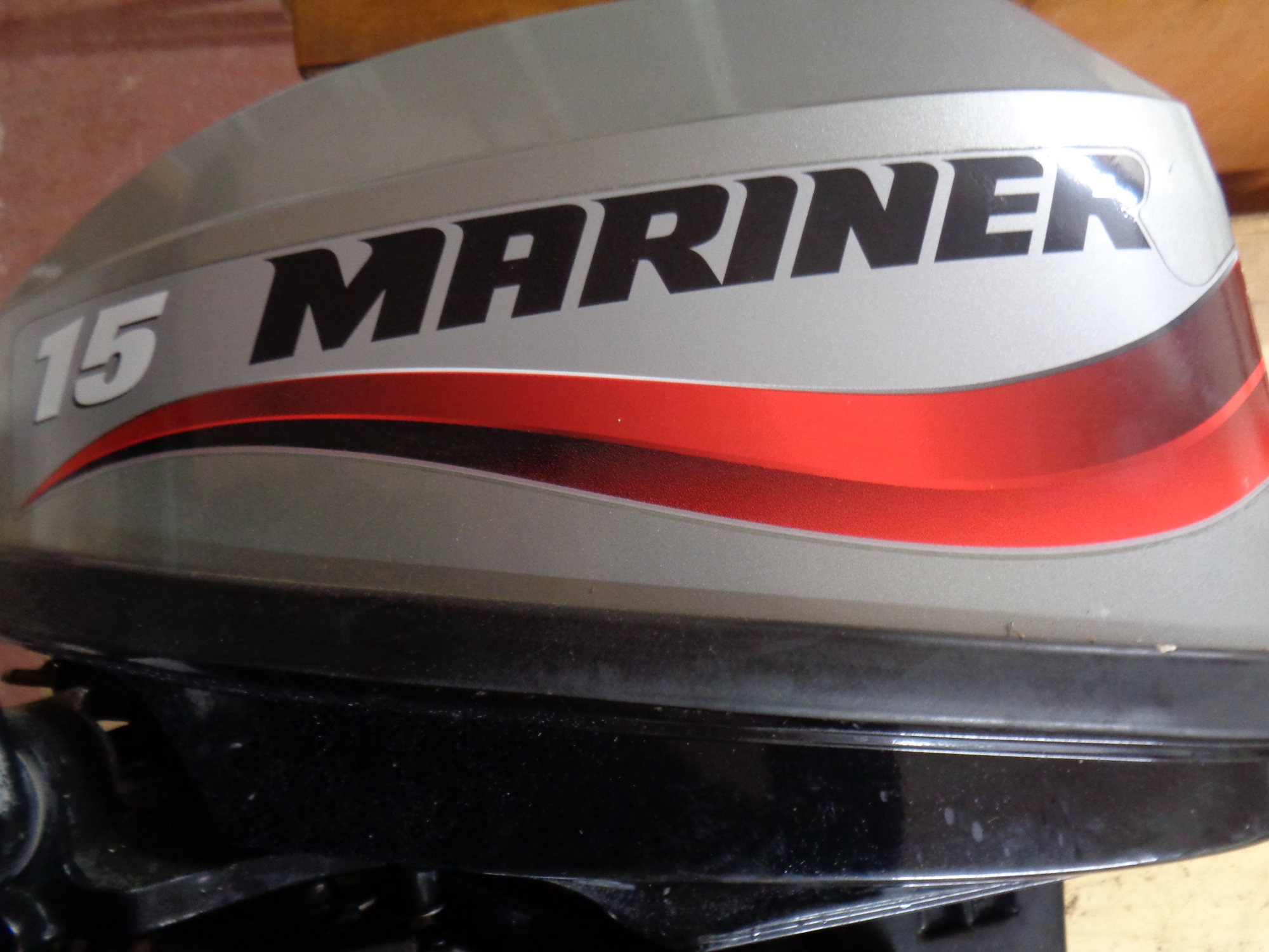 A Mariner 15 outboard motor