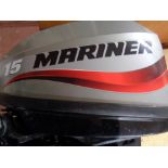 A Mariner 15 outboard motor
