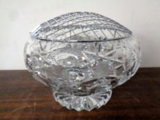 A good quality cut glass lead crystal rose bowl