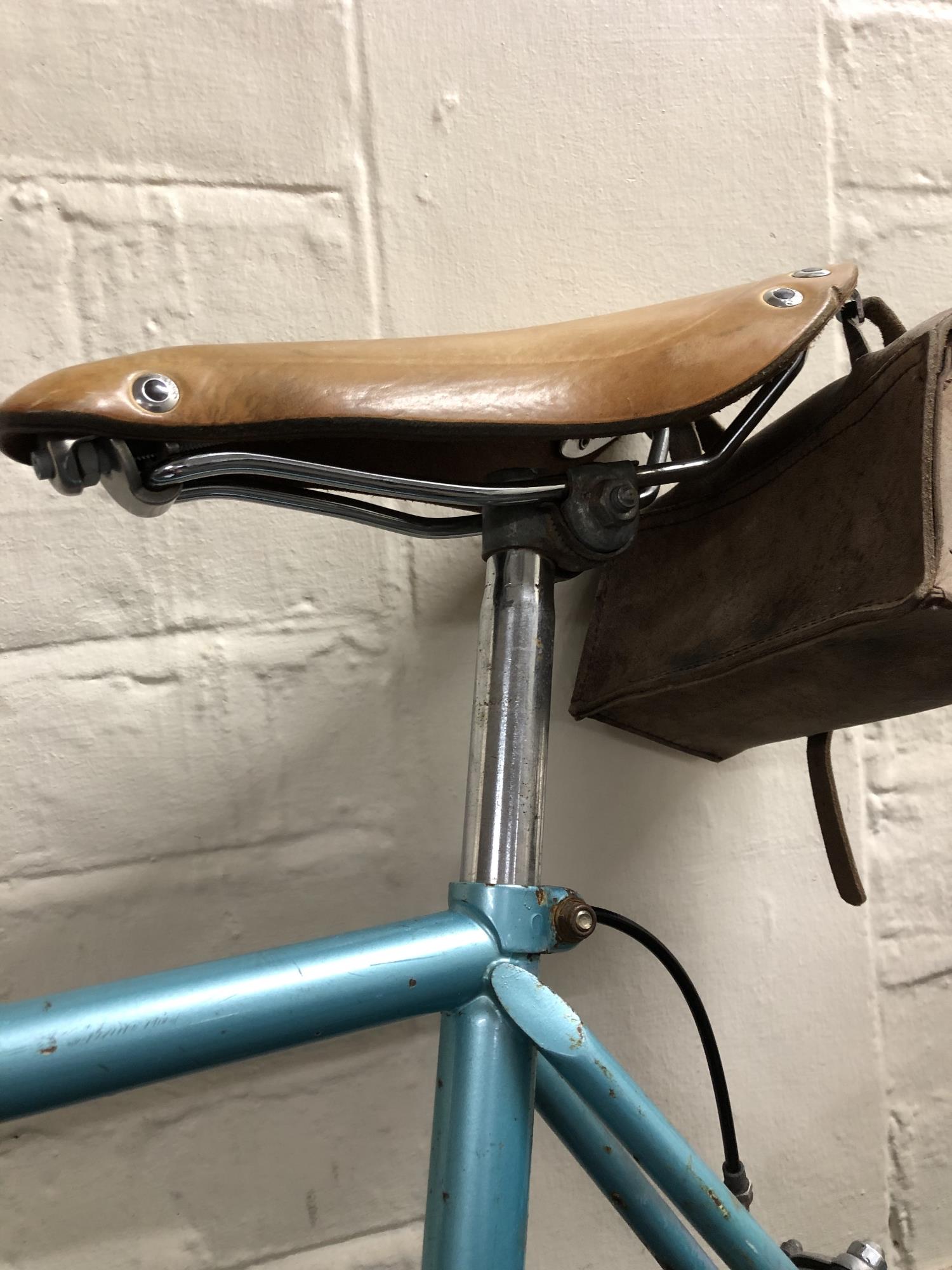 A 20th century gent's Peugeot racing bike with leather Bella Italia saddle - Image 9 of 14