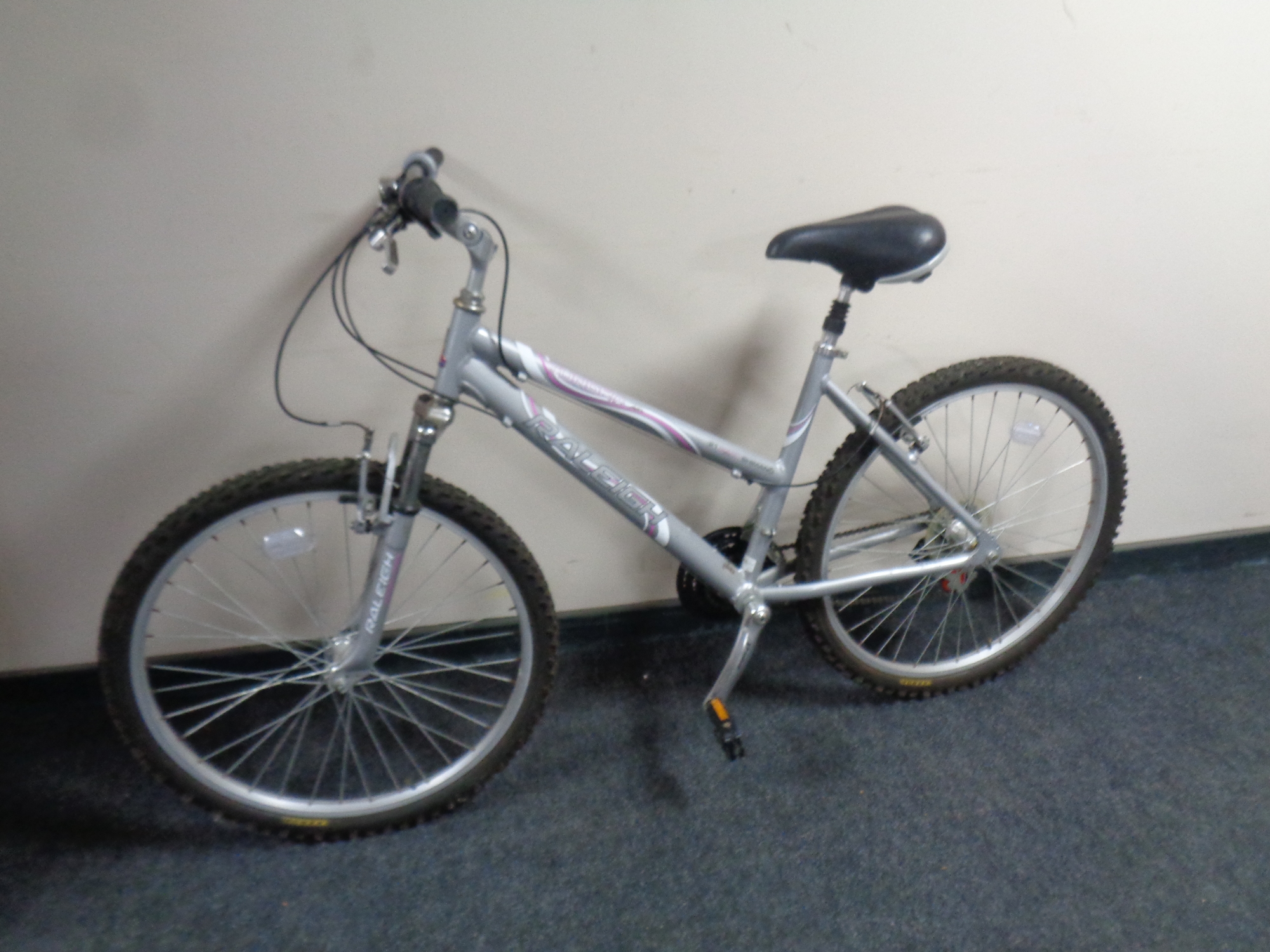 A Lady's Raleigh Tundra 21 speed front suspension mountain bike