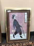 After L S Lowry : Father going home, Camden Graphics colour print,