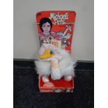 An Ideal Michael's Pets plush toy Jeannine Ostrich, with cassette tape,