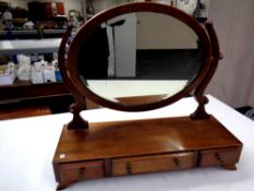 A Victorian mahogany dressing table mirror,