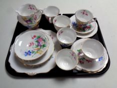 A 20 piece Royal Stafford Floralia bone china tea service