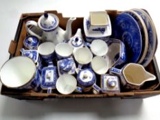 A box containing a large quantity of Ringtons china to include Cathedral and Castle vases and mugs,