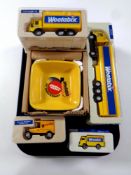 A tray of four die cast Weetabix delivery vans (boxed),