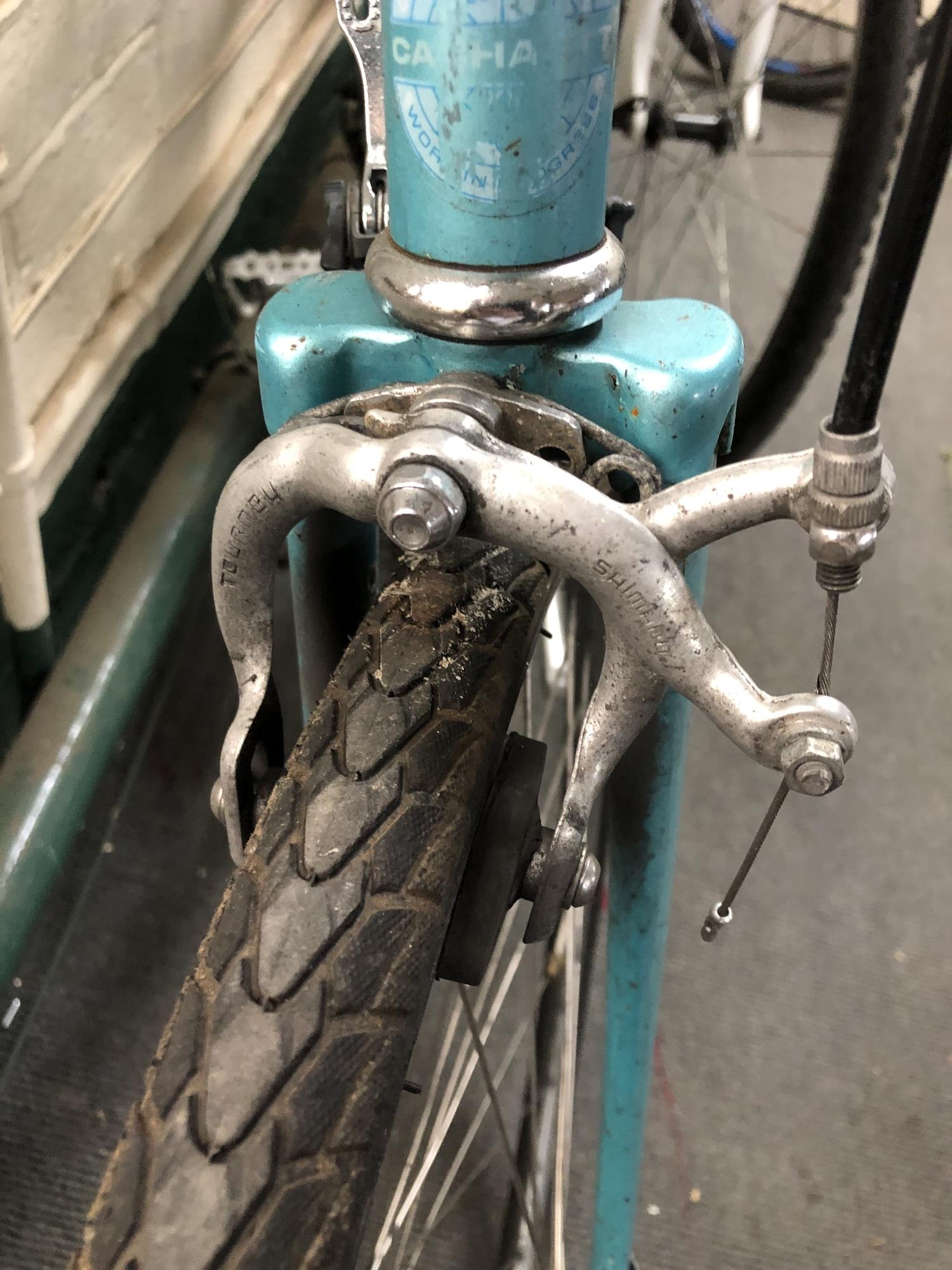 A 20th century gent's Peugeot racing bike with leather Bella Italia saddle - Image 6 of 14