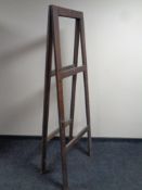 A folding vintage artist's easel