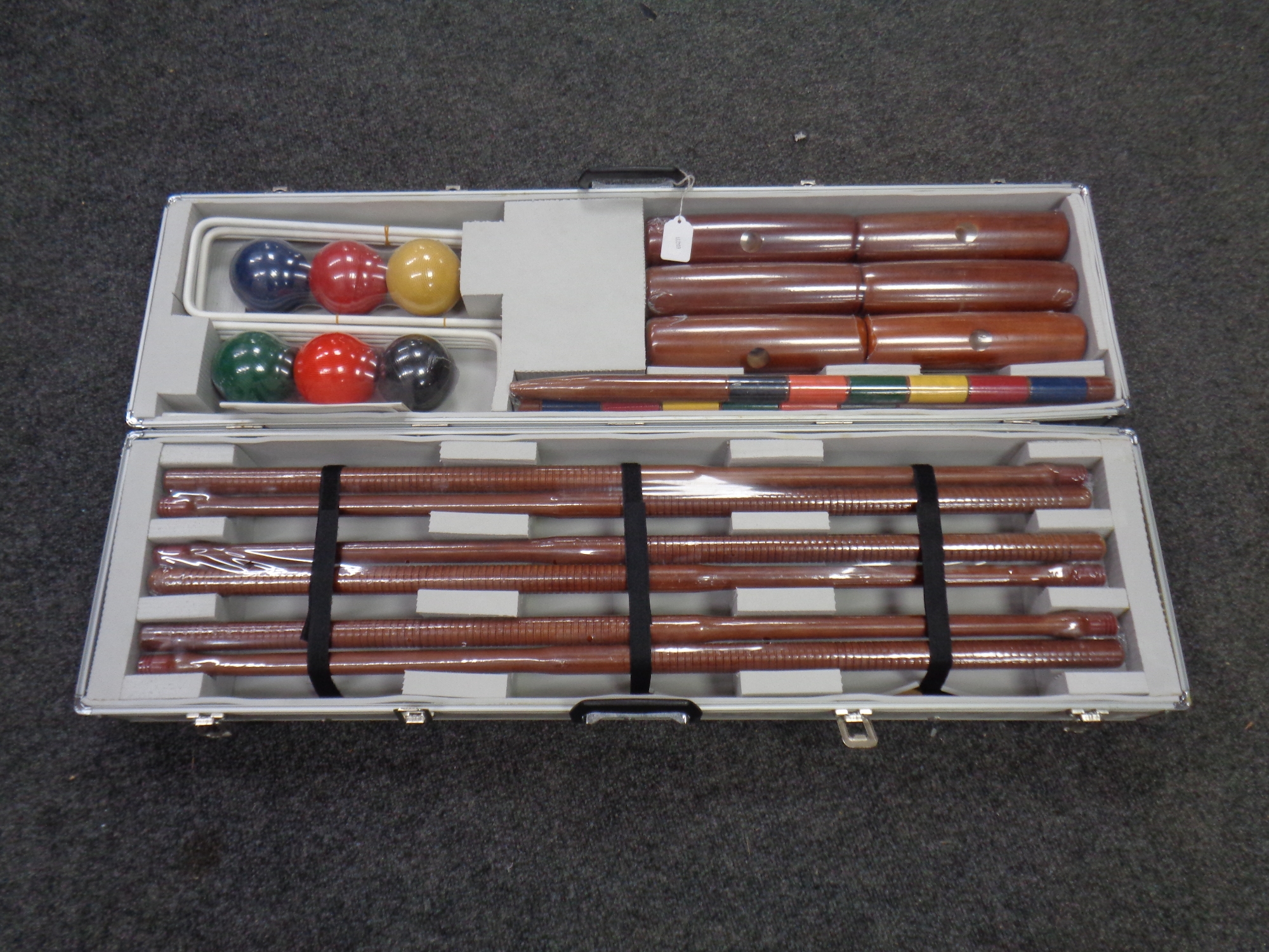 A Franklin croquet set in aluminium case