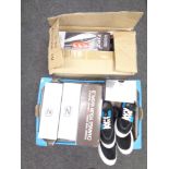 A box of Zipz shoes and shoe covers (as new)