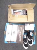 A box of Zipz shoes and shoe covers (as new)