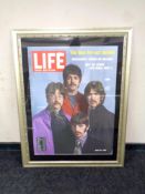 A 20th century Life Asia edition poster, The Beatles, in frame,