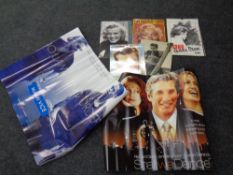 A box of 1980's and 1990's James Dean and Marilyn Monroe calendars,