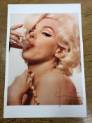 Bert Stern - Marilyn Sipping the Champagne Glass, limited edition photographic print,