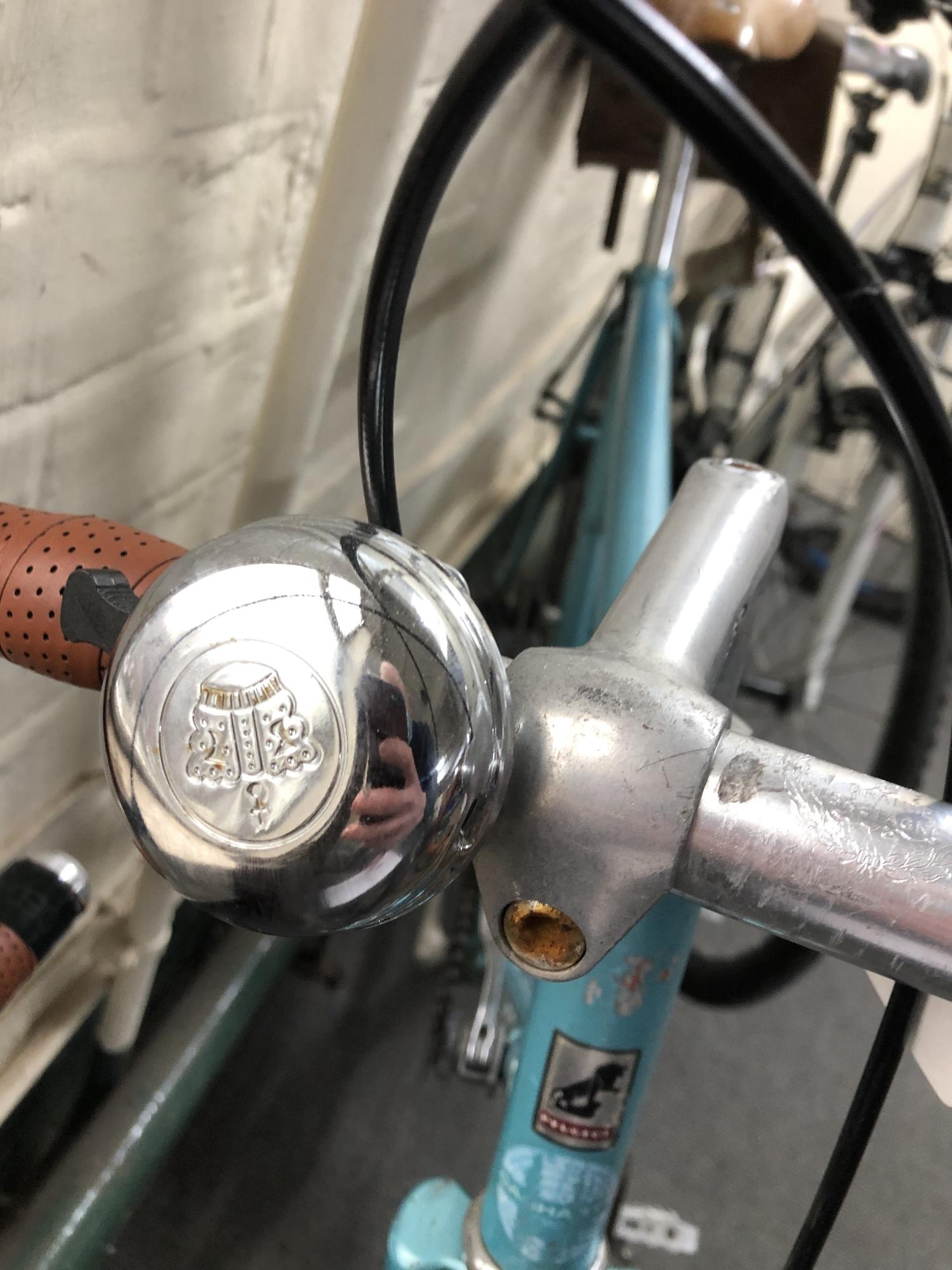 A 20th century gent's Peugeot racing bike with leather Bella Italia saddle - Image 5 of 14