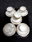 Six Duchess Ascot bone china trios and a box of Czechoslovakian tea ware,