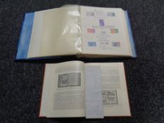 An album containing 20th century world stamps together with one volume 'How to Arrange and Write Up