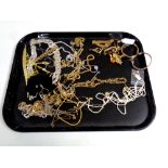 A quantity of costume jewellery, bracelet, necklaces etc.