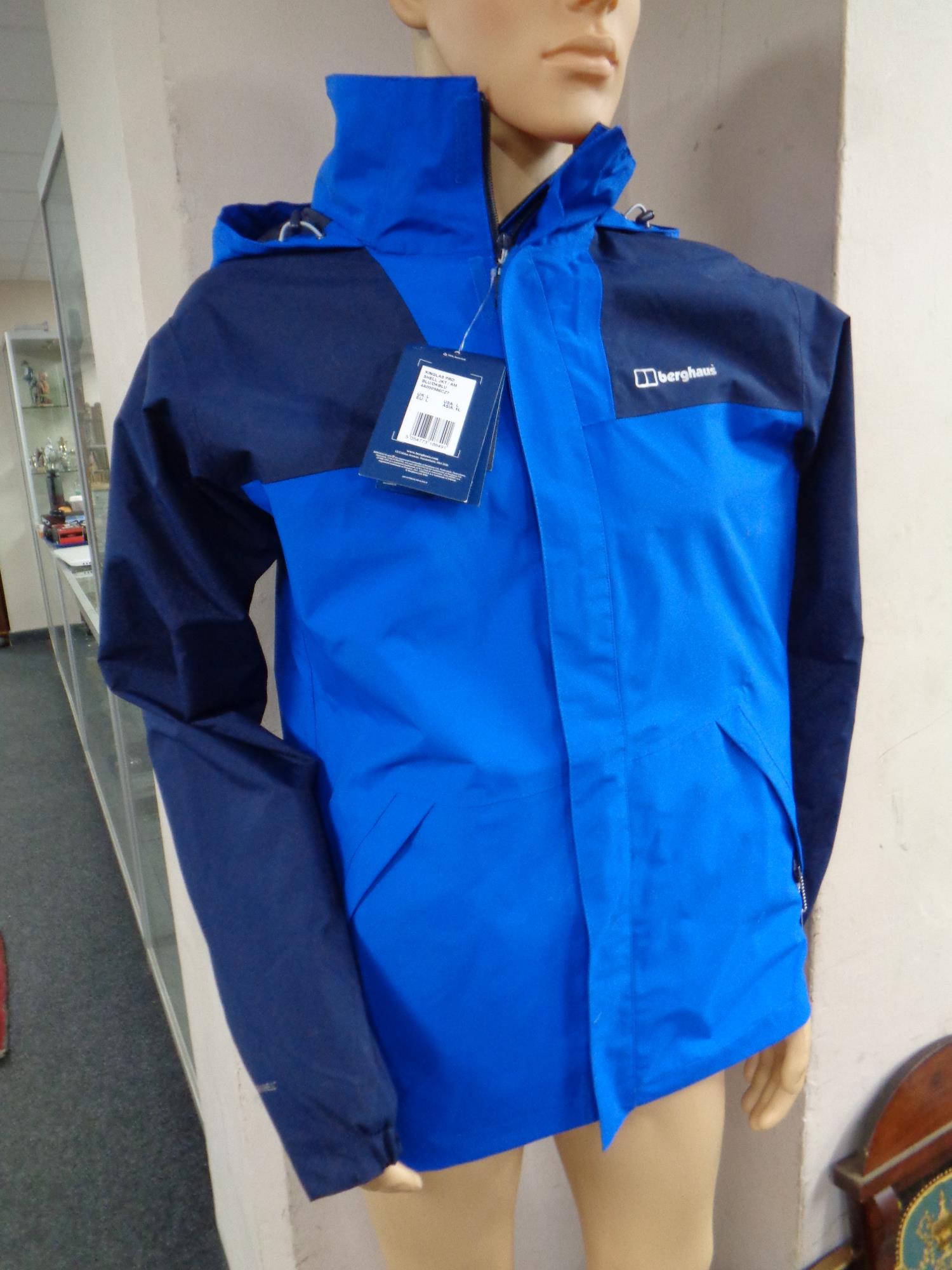 A Berghaus soft shell jacket, blue,