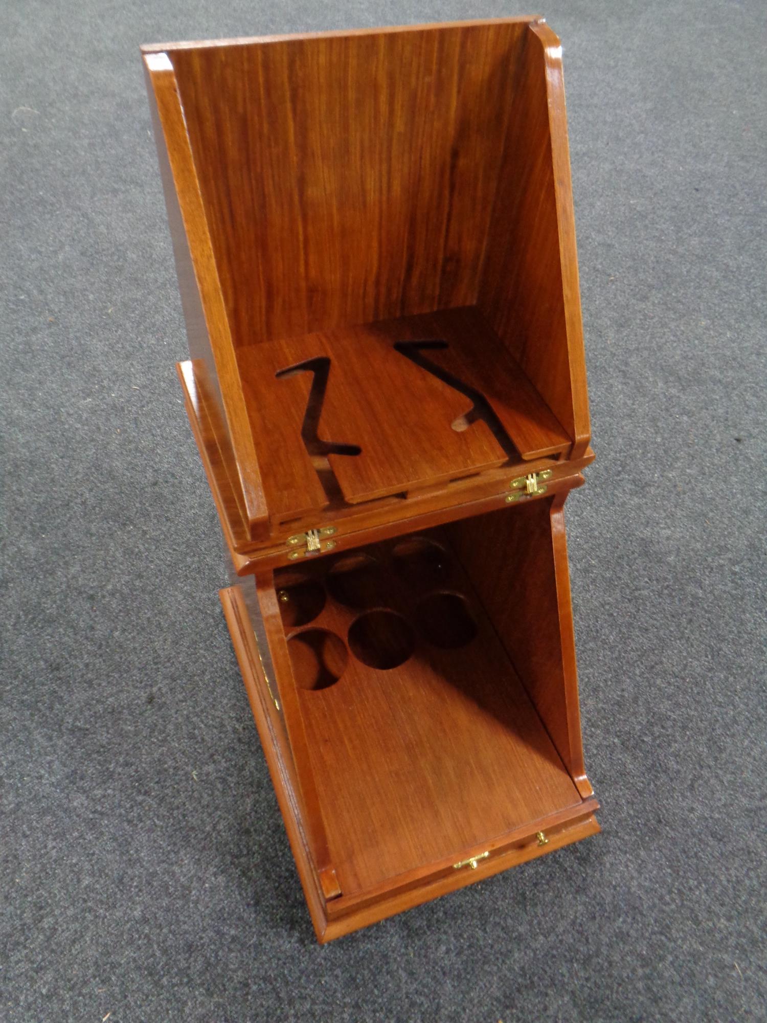 A contemporary decanter box with brass fittings and handle - Image 2 of 2