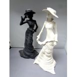 Two Coalport Couture Collection figures : Chiffon Black and Chenille