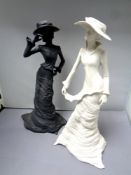 Two Coalport Couture Collection figures : Chiffon Black and Chenille