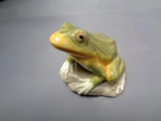 A Lladro figure - frog on a rock