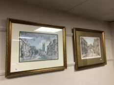 Two colour prints After Dennis Flanders depicting scenes of Oxford (2)