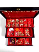 A large box of costume jewellery