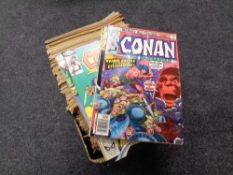 A box containing 20th century Marvel comics,