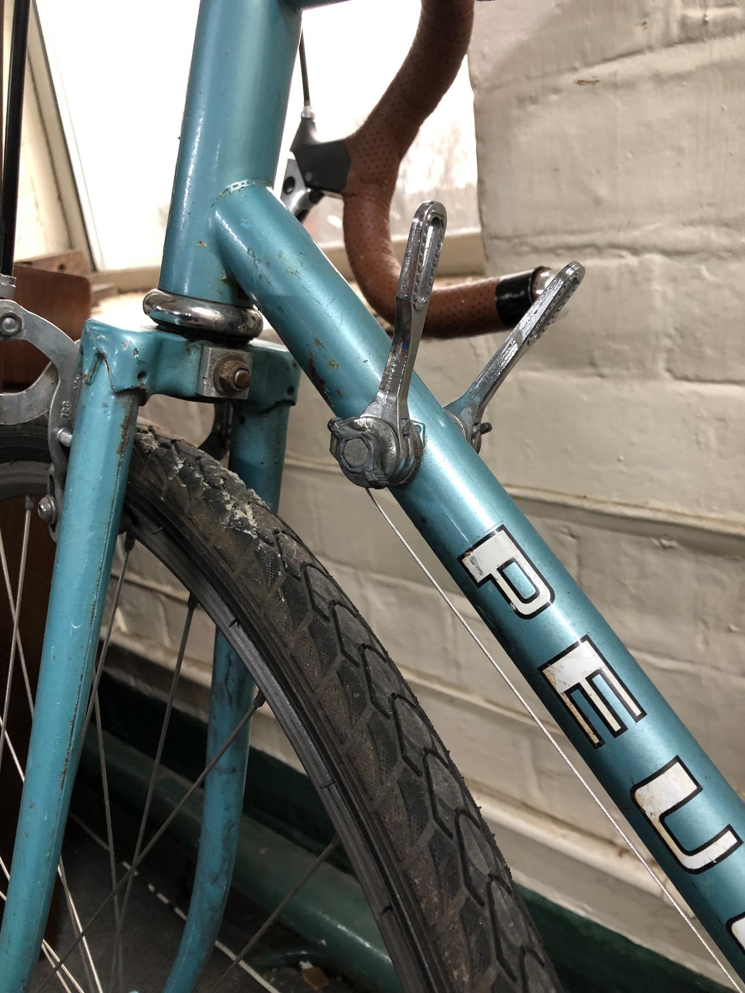 A 20th century gent's Peugeot racing bike with leather Bella Italia saddle - Image 10 of 14