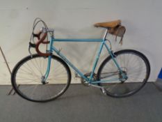 A 20th century gent's Peugeot racing bike with leather Bella Italia saddle