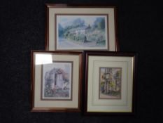 Two Judy Boyes signed limited edition prints, Lakeland Cottage Garden and Penny Hill Porch,