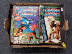 A box containing 20th century Marvel comics,
