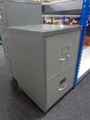 A 20th century Bisley metal two drawer filing cabinet