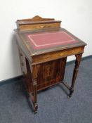 A 19th century rosewood Davenport