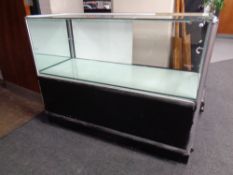 A 20th century metal framed shop display cabinet