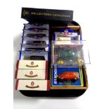 A tray of die cast vehicles - Oxford die cast with collector's catalogue, Workshop Diorama in case,