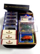 A tray of die cast vehicles - Oxford die cast with collector's catalogue, Workshop Diorama in case,