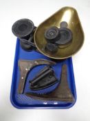 A set of Salter kitchen scales with weights,