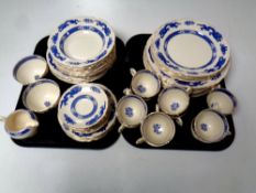 62 pieces of Royal Cauldon Dragon patterned tea and dinner china