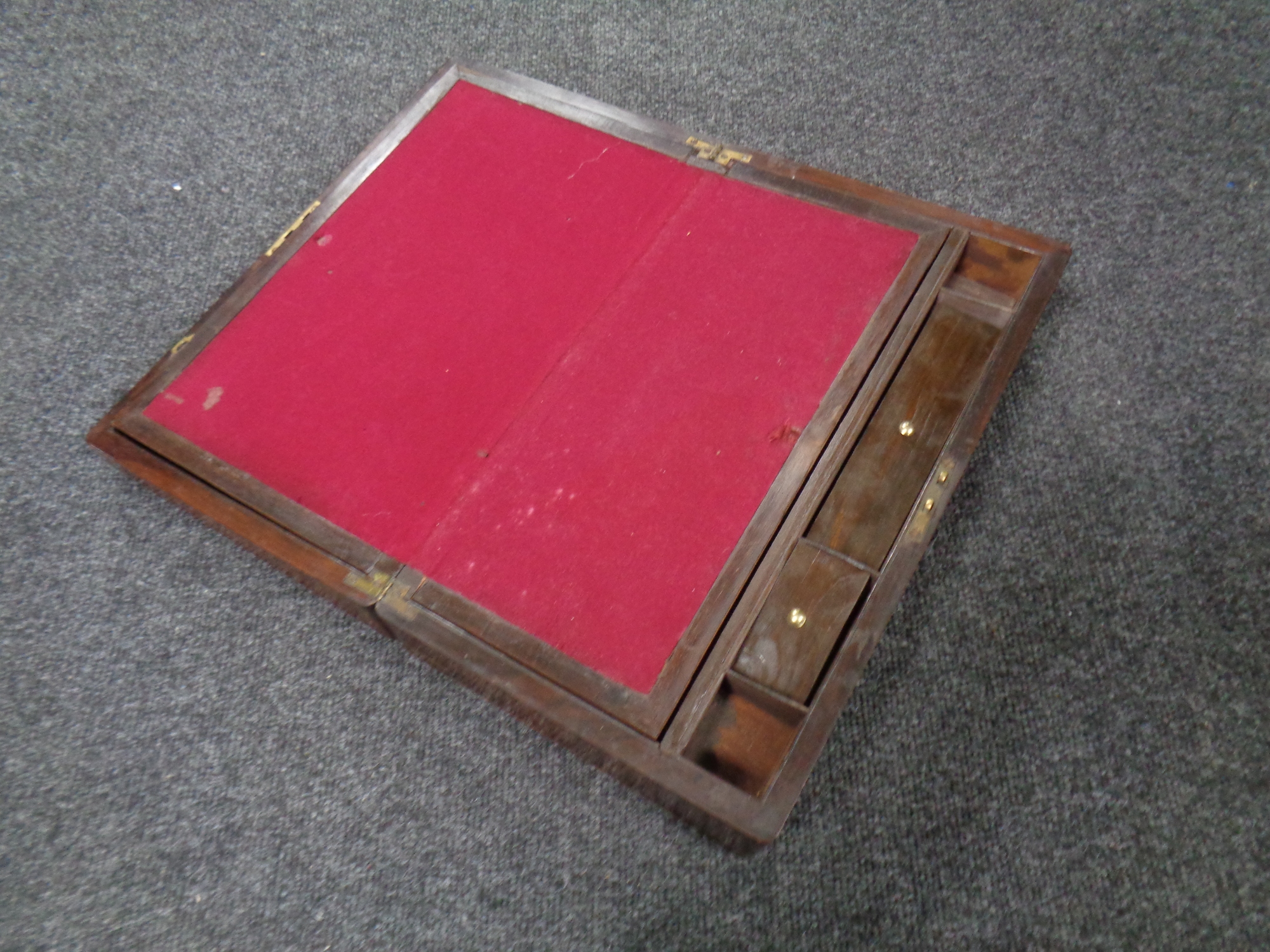 A 19th century brass bound writing box - Image 2 of 2