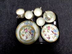 A 30 piece 19th century hand painted oriental style tea service