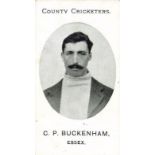 TADDY, County Cricketers, C.P. Buckenham (Essex), Imperial back, VG