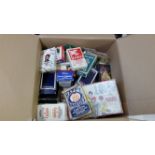 CARD GAMES, selection, mainly complete, inc. Kargo Golf (cardboard box), Lotto or House, Citroen,